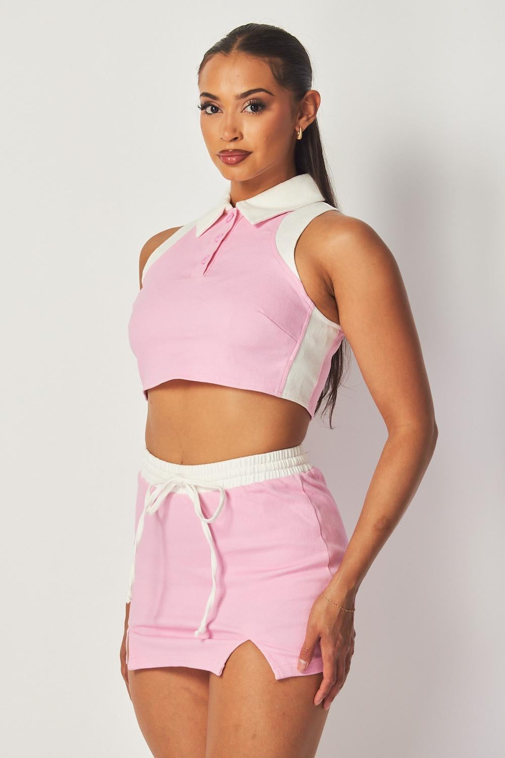 PINK SKIRT AND TOP 2PC SET