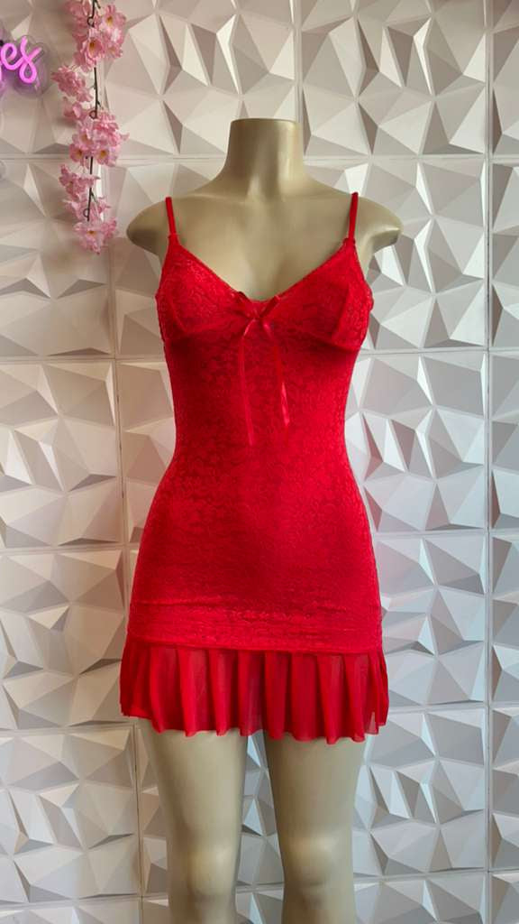 Red Ruffle Mini Teddy