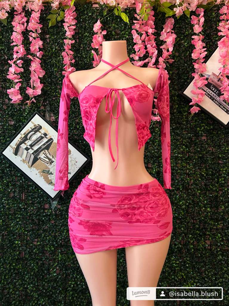 Pink Petal Mesh Set