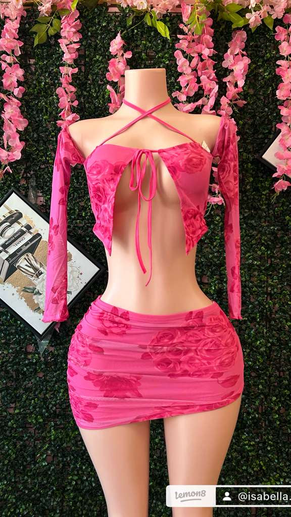 Pink Petal Mesh Set