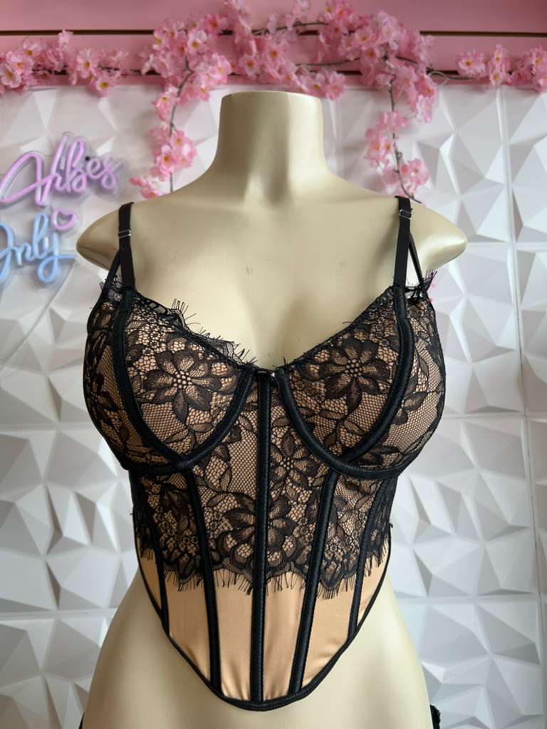 Midnight Bloom Corset Top