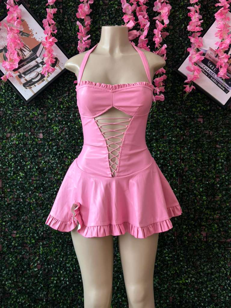 The Bubblegum Corset Skater Dress