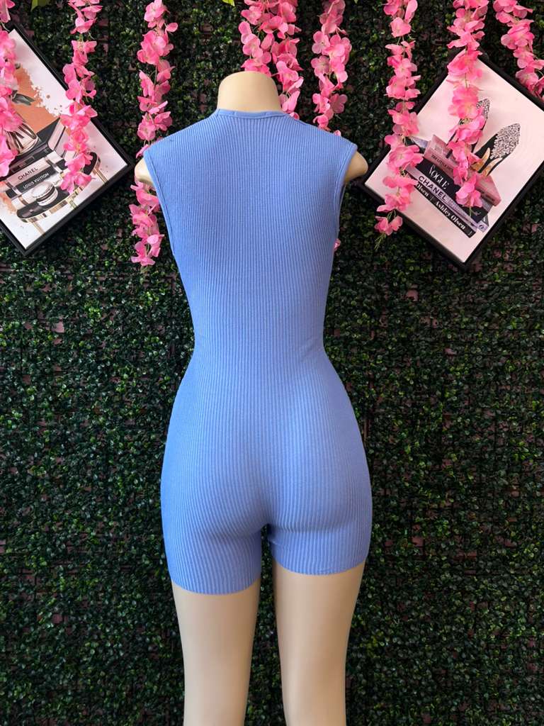The Powder Blue Cut-Out Romper