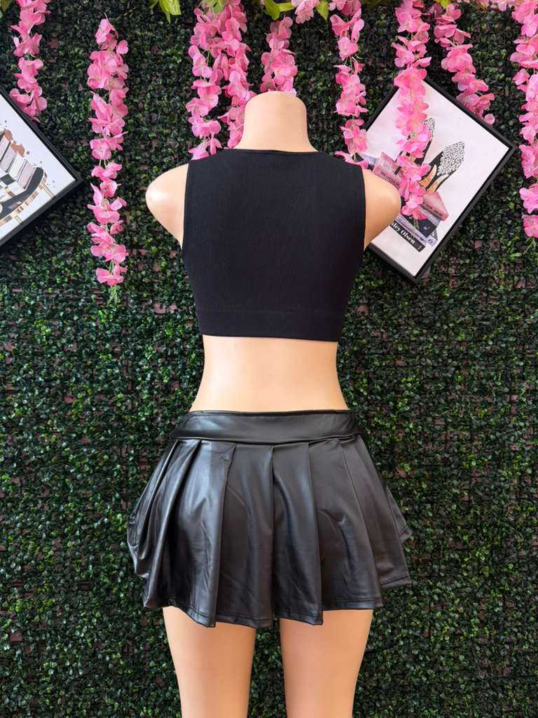 High-Gloss Skater Flirt Skirt (2 colors)