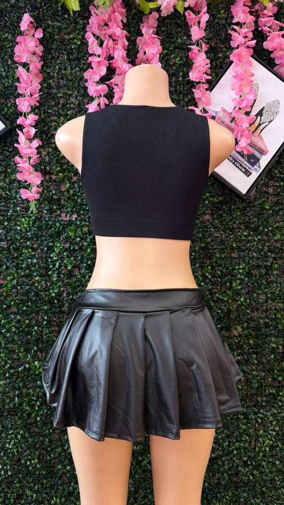 High-Gloss Skater Flirt Skirt (2 colors)