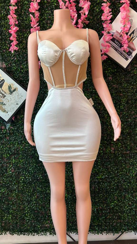 White Satin Bodycon