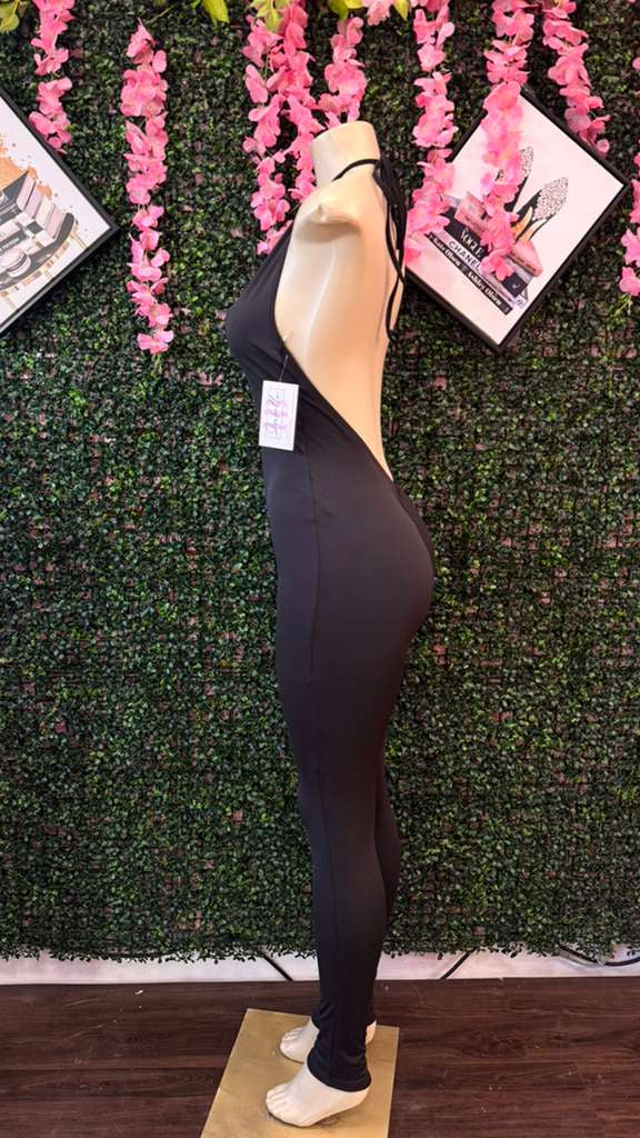 The Noir Halter Jumpsuit