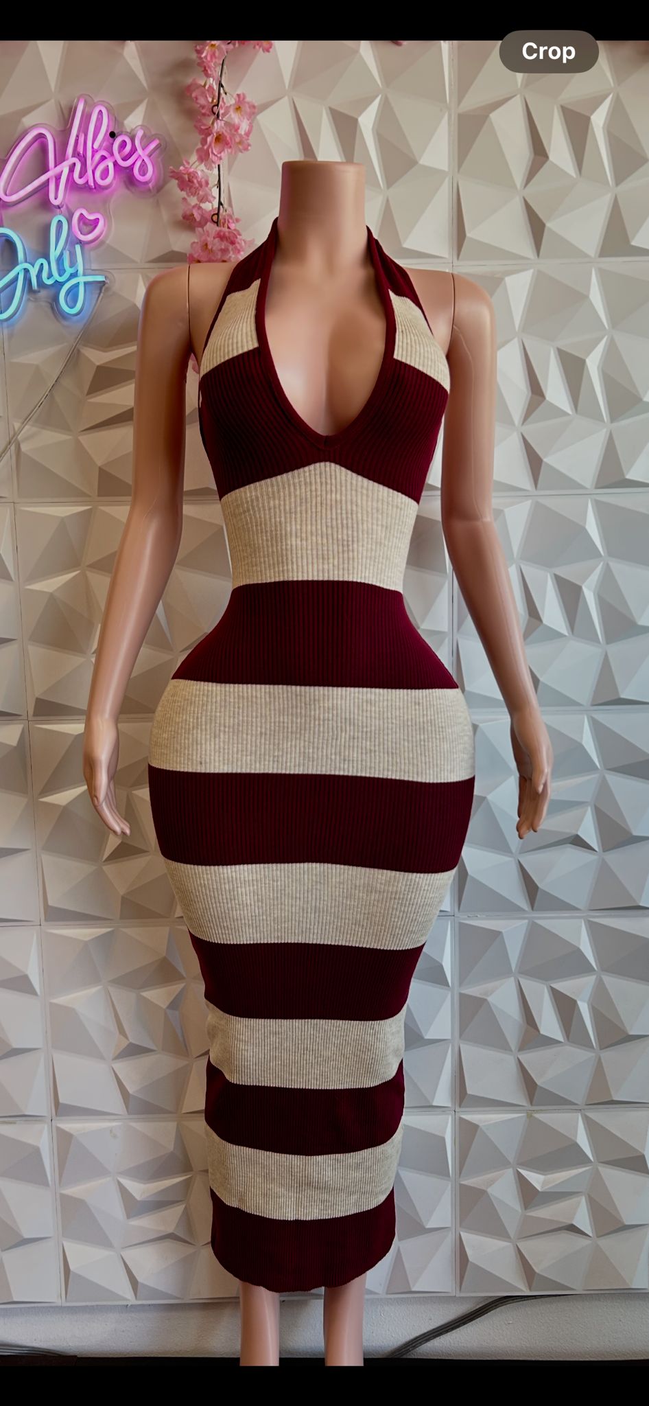 The Candy Stripe Halter Mid (4 colors)