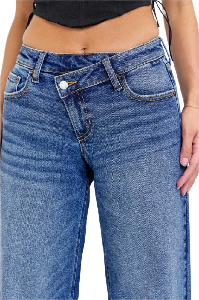 WIDE ASIMETRIC JEANS