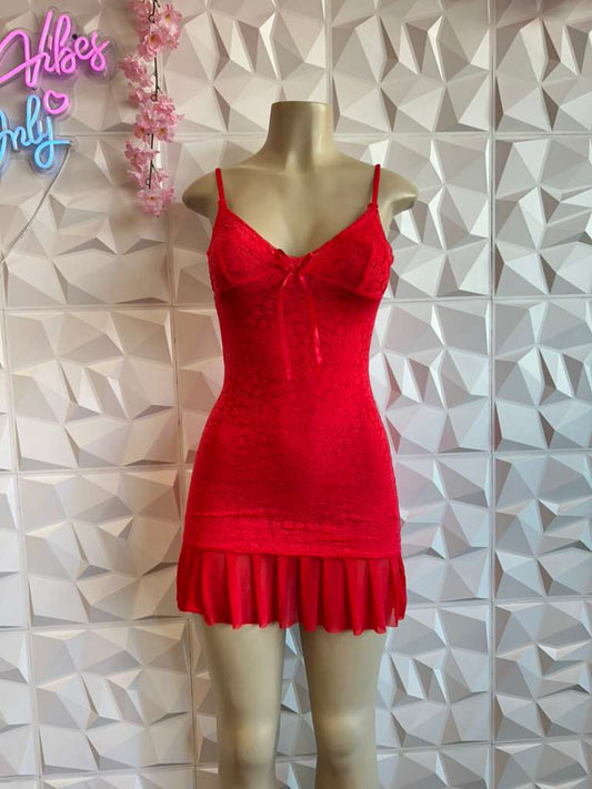 Red Ruffle Mini Teddy