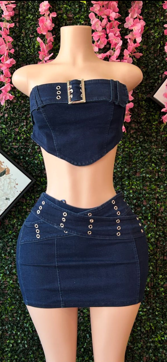 Denim Buckle Mini Set
