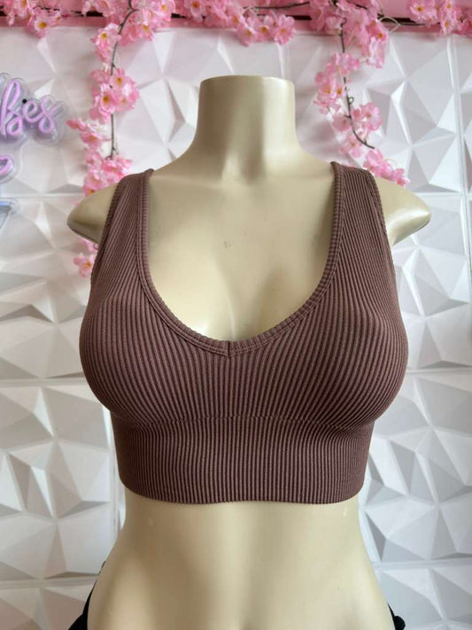 Ribbed Scoop Bralette