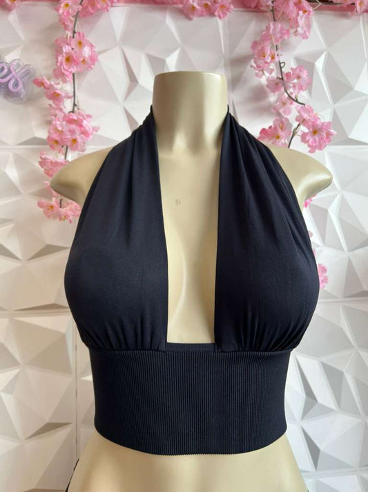 Deep-V Draped Halter
