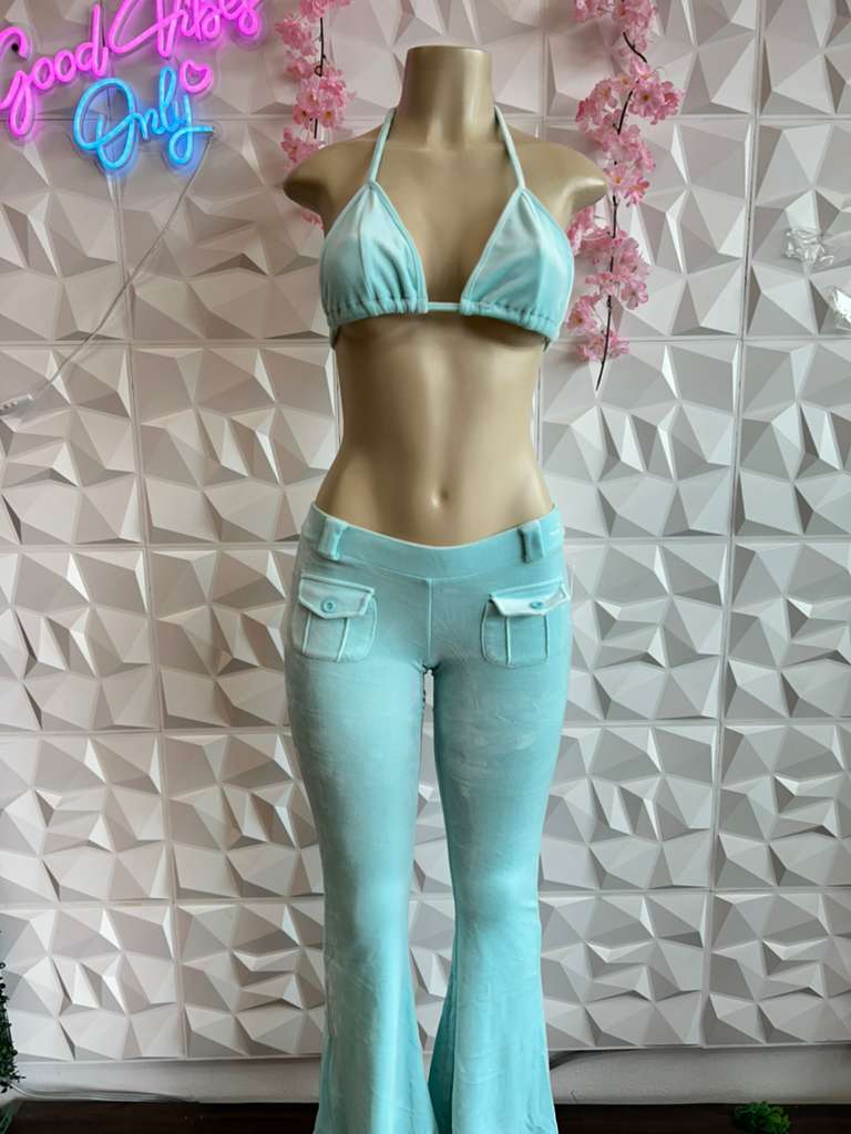 Y2K Velour Flare Set