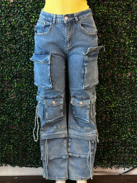 Y2K Denim Cargo Chic
