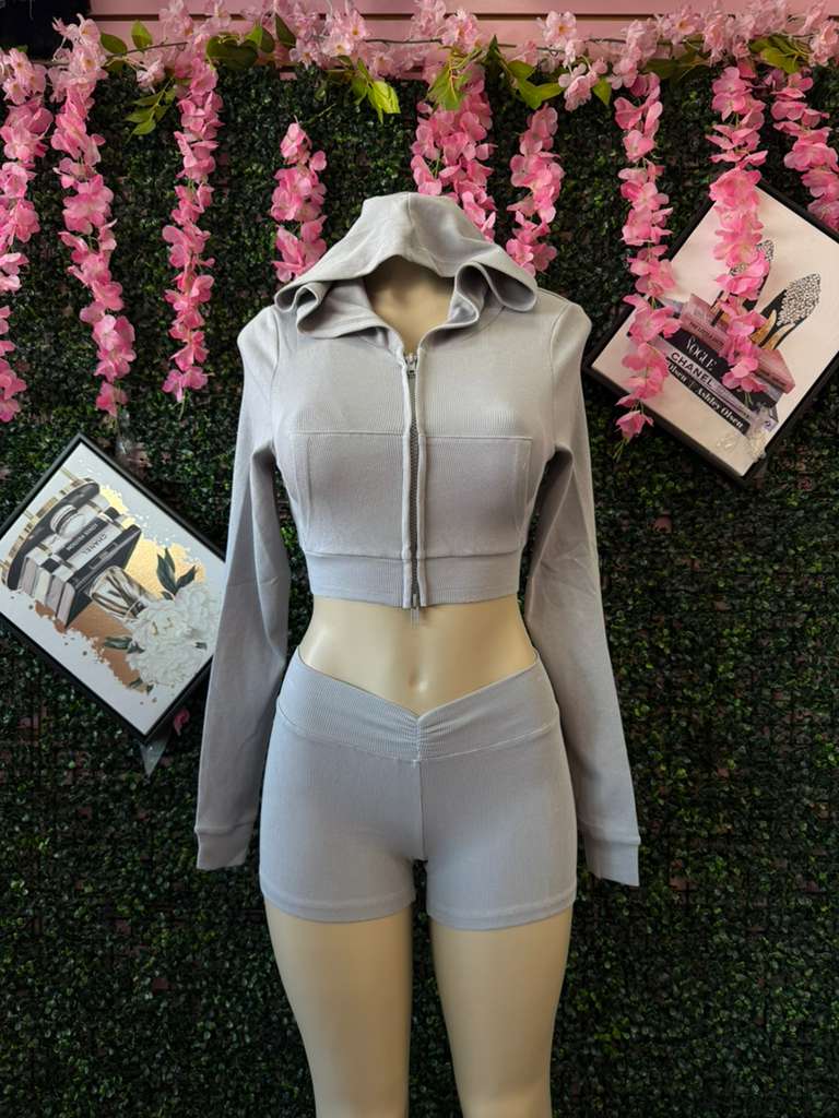 Dove Grey Heart Halter Trio