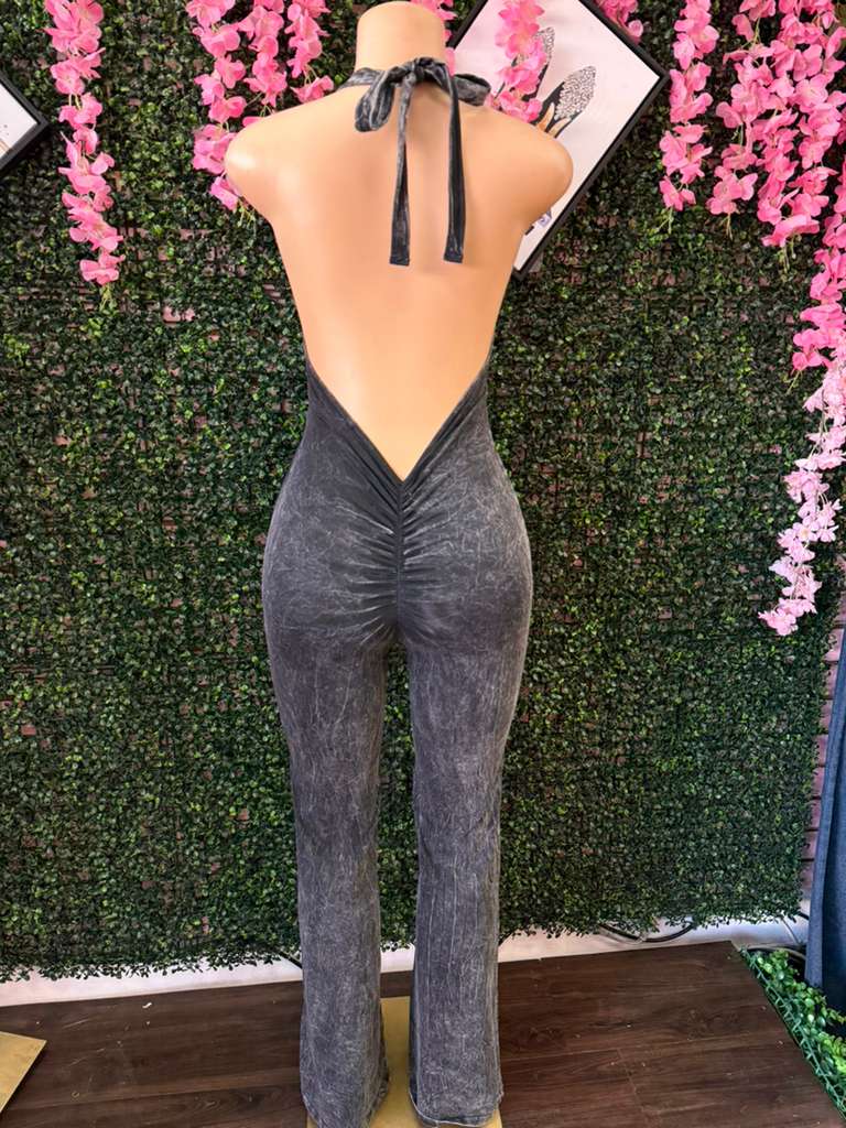 Backless  Flare Jumpsuit
