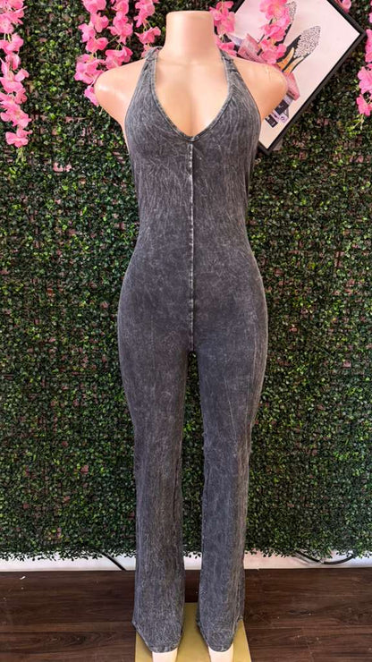 Backless  Flare Jumpsuit