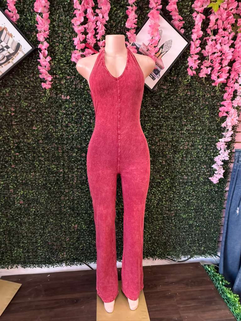 Backless  Flare Jumpsuit