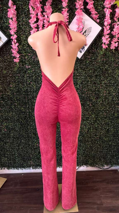Backless  Flare Jumpsuit