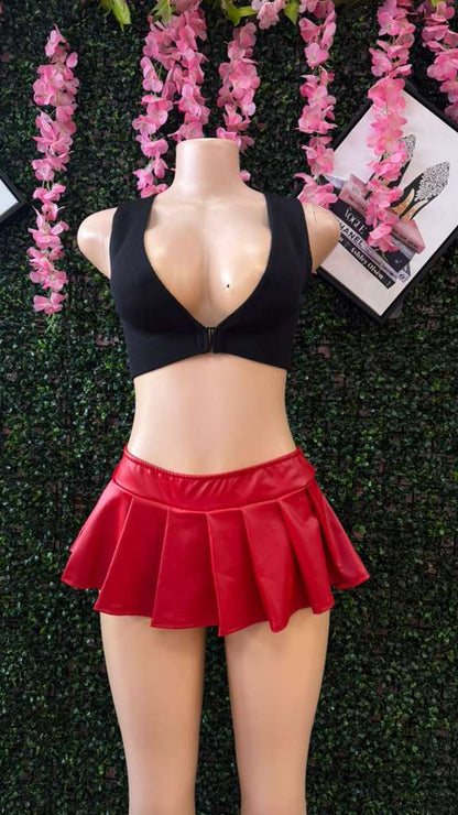 High-Gloss Skater Flirt Skirt (2 colors)