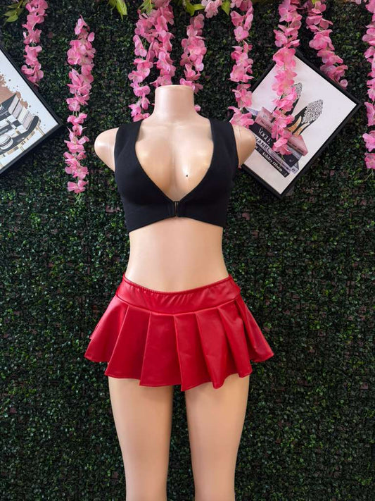 High-Gloss Skater Flirt Skirt (2 colors)