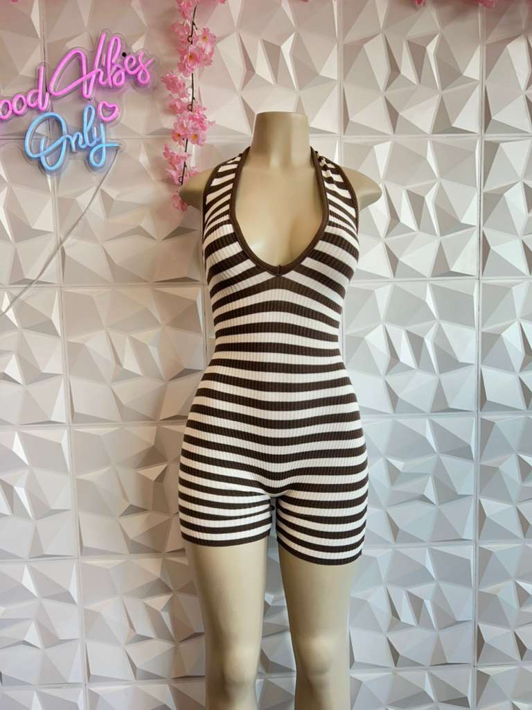 striped romper