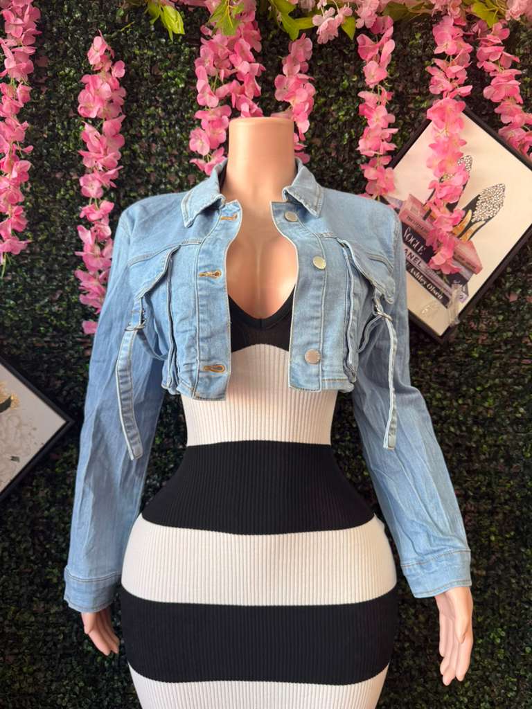 Waist-Defining Denim Crop