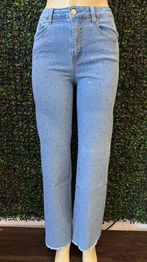 Crystal-Studded Jeans