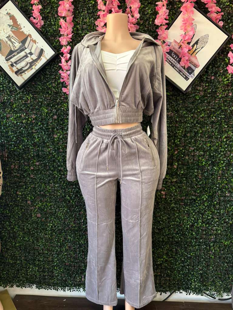 The Luxe Velour Cropped Tracksuit