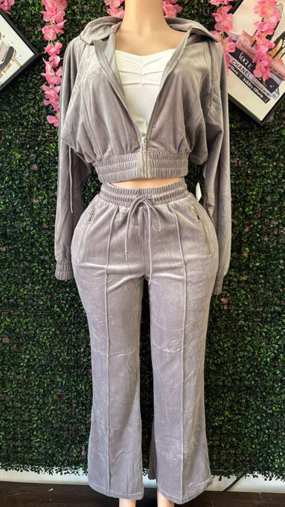 The Luxe Velour Cropped Tracksuit