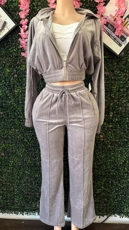 The Luxe Velour Cropped Tracksuit