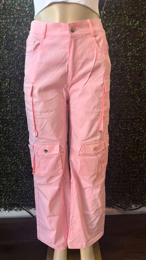 Y2K Aesthetic Wide-Leg Cargo Trousers