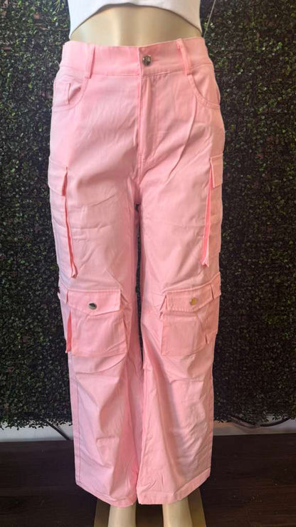 Y2K Aesthetic Wide-Leg Cargo Trousers
