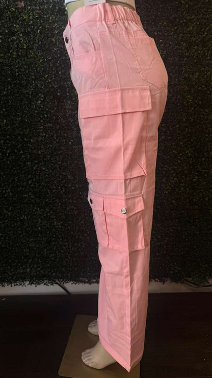 Y2K Aesthetic Wide-Leg Cargo Trousers