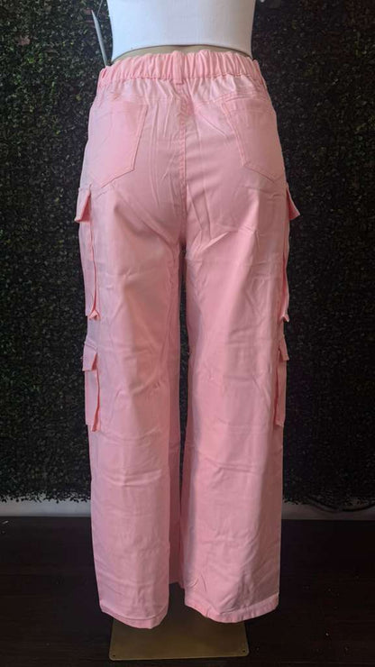 Y2K Aesthetic Wide-Leg Cargo Trousers