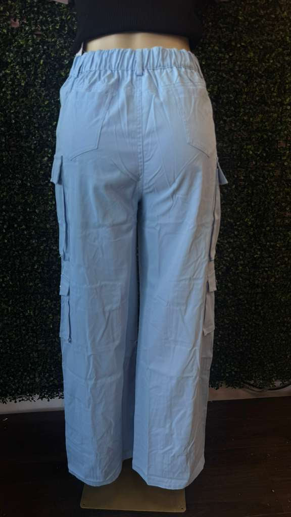 Y2K Aesthetic Wide-Leg Cargo Trousers