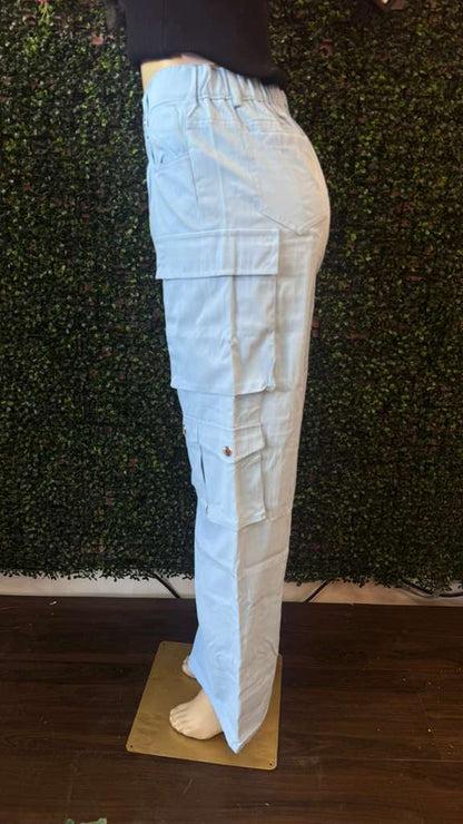 Y2K Aesthetic Wide-Leg Cargo Trousers