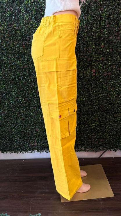 Y2K Aesthetic Wide-Leg Cargo Trousers