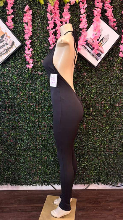 The Noir Halter Jumpsuit