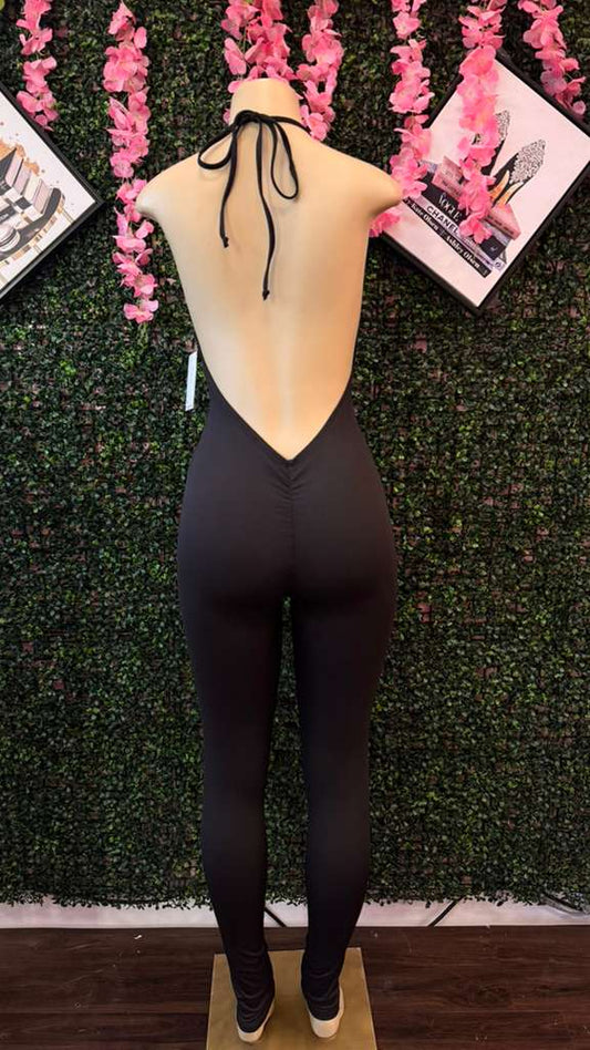 The Noir Halter Jumpsuit