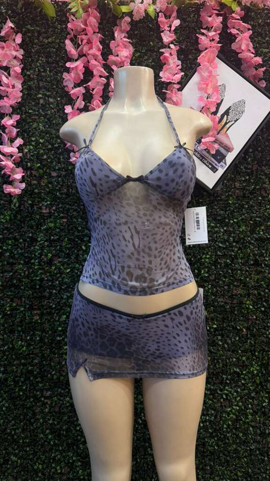 Amethyst Mesh Two-Piece