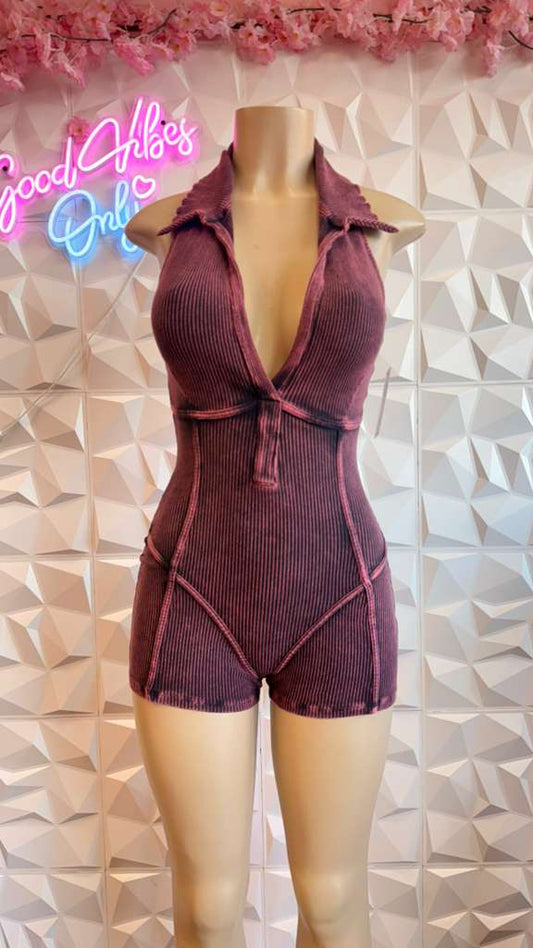 Burnt berry romper