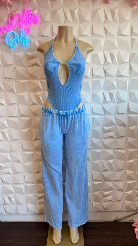 Seaside Bodysuit & Wide-Leg Trouser