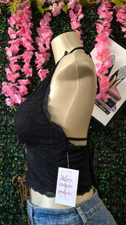 Midnight Lace Western Corset Top