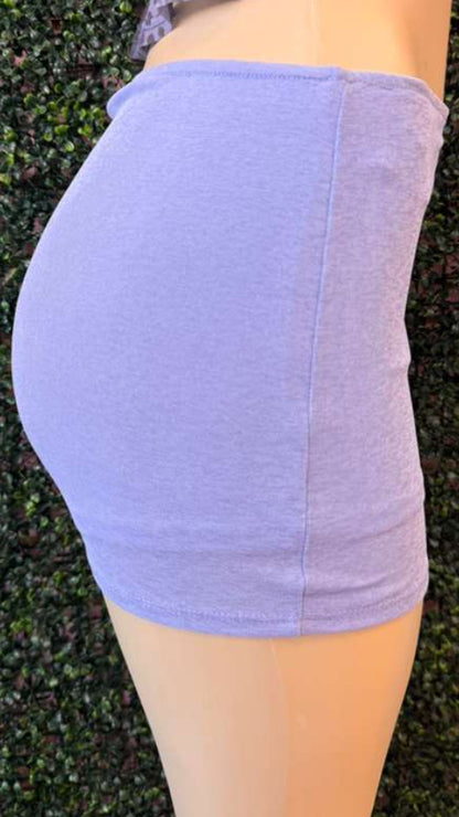 Heathered Lavender Jersey Micro Mini