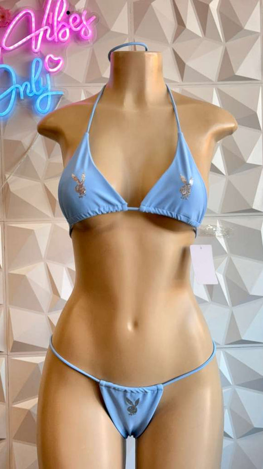 The Iconic Blue Bunny Micro Bikini (2 colors)