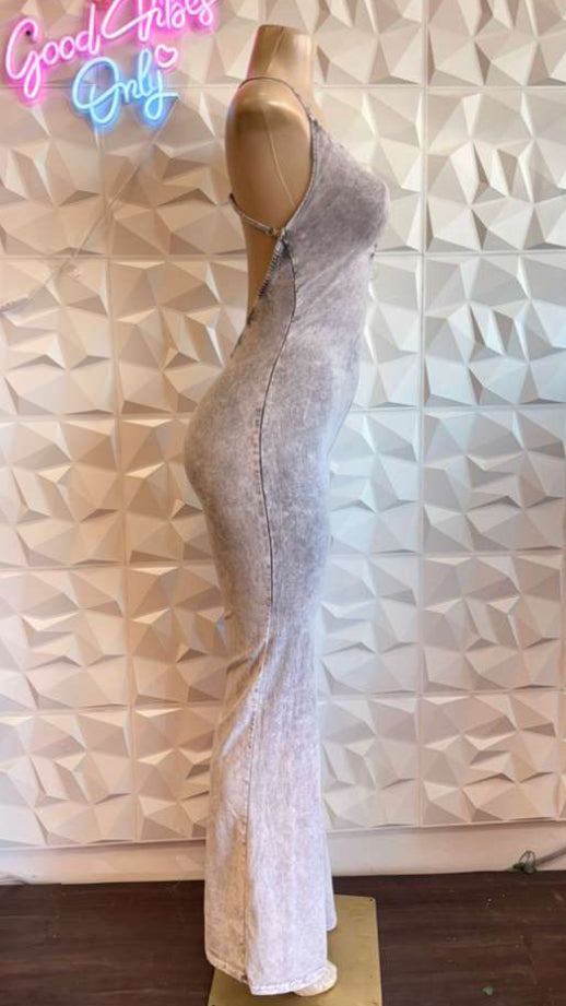 Vintage Smoke Ruched Jumpsuit