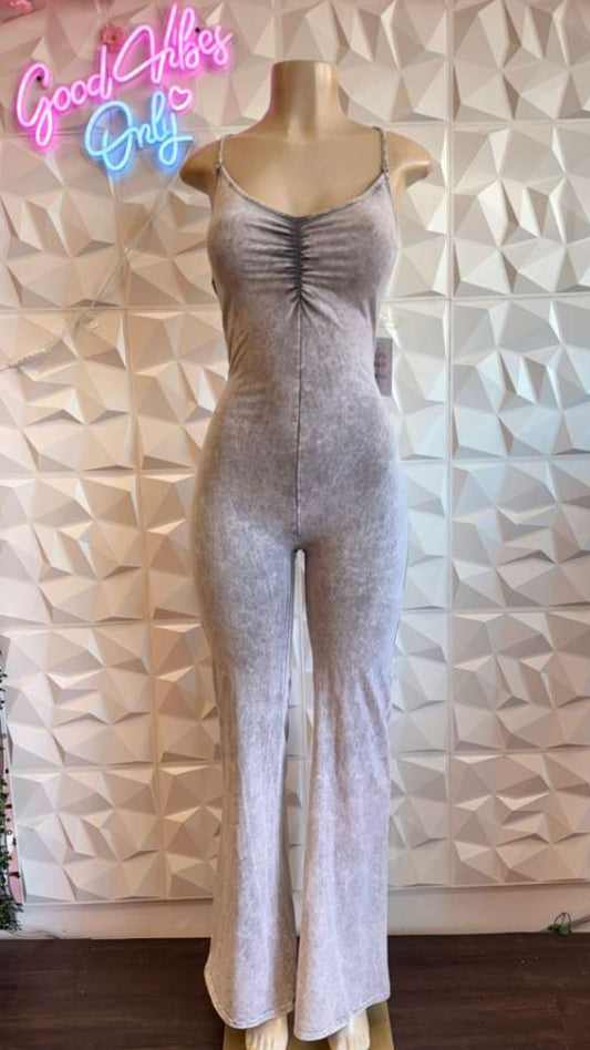 Vintage Smoke Ruched Jumpsuit