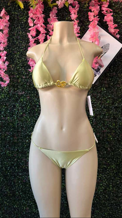 Liquid Lime & Gold Spiral Set